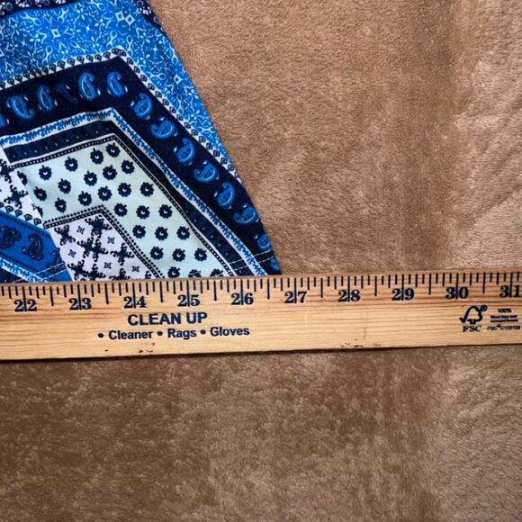 Joe Boxer Women Sm Blue White Chevron Geometric Fit Flare Short Sleeve Dress (U) - Picture 5 of 6